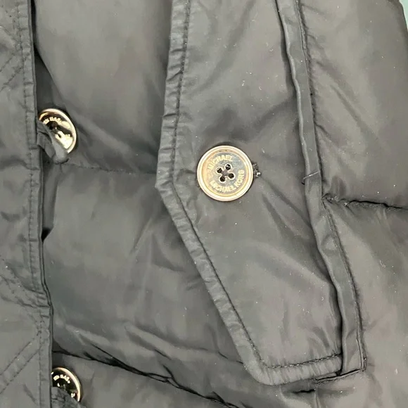 Michael Kors Women’s Black with Gold Buttons Puffer Jacket  Size: Medium - Picture 5 of 7